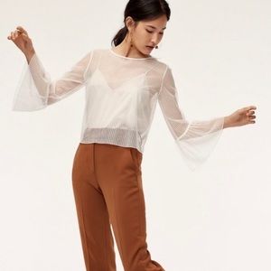 Babaton Humbert Sheer Bell Sleeve Top